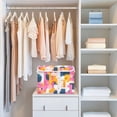 thumbnail image 4 of Yayeee Collapsible Cube Storage Bin with Lid Fabric Closet Decorative Basket with Handles, Art Geometric, 4 of 7