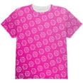 thumbnail image 1 of D20 Gamer Critical Hit and Fumble Pink Pattern All Over Youth T Shirt Multi YSM, 1 of 2
