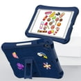 thumbnail image 2 of ELEHOLD Kids Case for Apple iPad mini 7 (A17 Pro)2024/6th Generation with Kickstand Soft EVA Rugged Shockproof Anti-Scratch Cover with Detachable Strap,Navyblue, 2 of 8