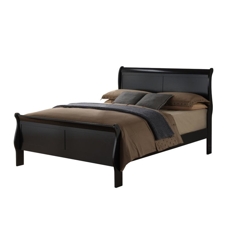 Bowery Hill King Platform Sleigh Bed In, Black Sleigh Bed King