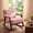 Pink, variant on OMNIBERG Nursery Rocking Chair Upholstered Accent Rocking Chairs with Wood Frame, Glider Rocker Armchair with Wide Padded Seat for Living Room, Bedroom, White