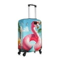 thumbnail image 6 of Cauagu Tropical Flamingo Pool Float Print Travel Luggage Cover,Travel Dust-proof Suitcase Cover Softside Suitcase Protector for 18-32inch,Not Included Suitcase, 6 of 8