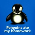 thumbnail image 3 of CafePress - Penguins Ate My Homework Kids Dark T Shirt - Dark T-Shirt Kids XS-XL, 3 of 4