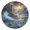 Gold, variant on Round Art Wall Clock Vintage Oil Painting Texture Decorative Clock Gold Pointer, Multi-Purpose Desktop & Hanging Creative Decor Clock for Home Living Room Wind and Wave Lighthouse