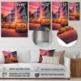 thumbnail image 4 of Designart "Miami Ocean Drive Neon Nighttime Glow" Florida Metal Art Living Room, 4 of 5