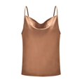 thumbnail image 3 of DuoJiaJ Women's Cowl Neck Satin Cami Top Spaghetti Straps Adjustable Camisole Sleeveless Soft Tank Tops Loose Fit Tank Tops Women, 3 of 5