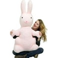 thumbnail image 1 of American Made Giant Stuffed Bunny Pink Soft 42 Inch Big Plush Rabbit, 1 of 11