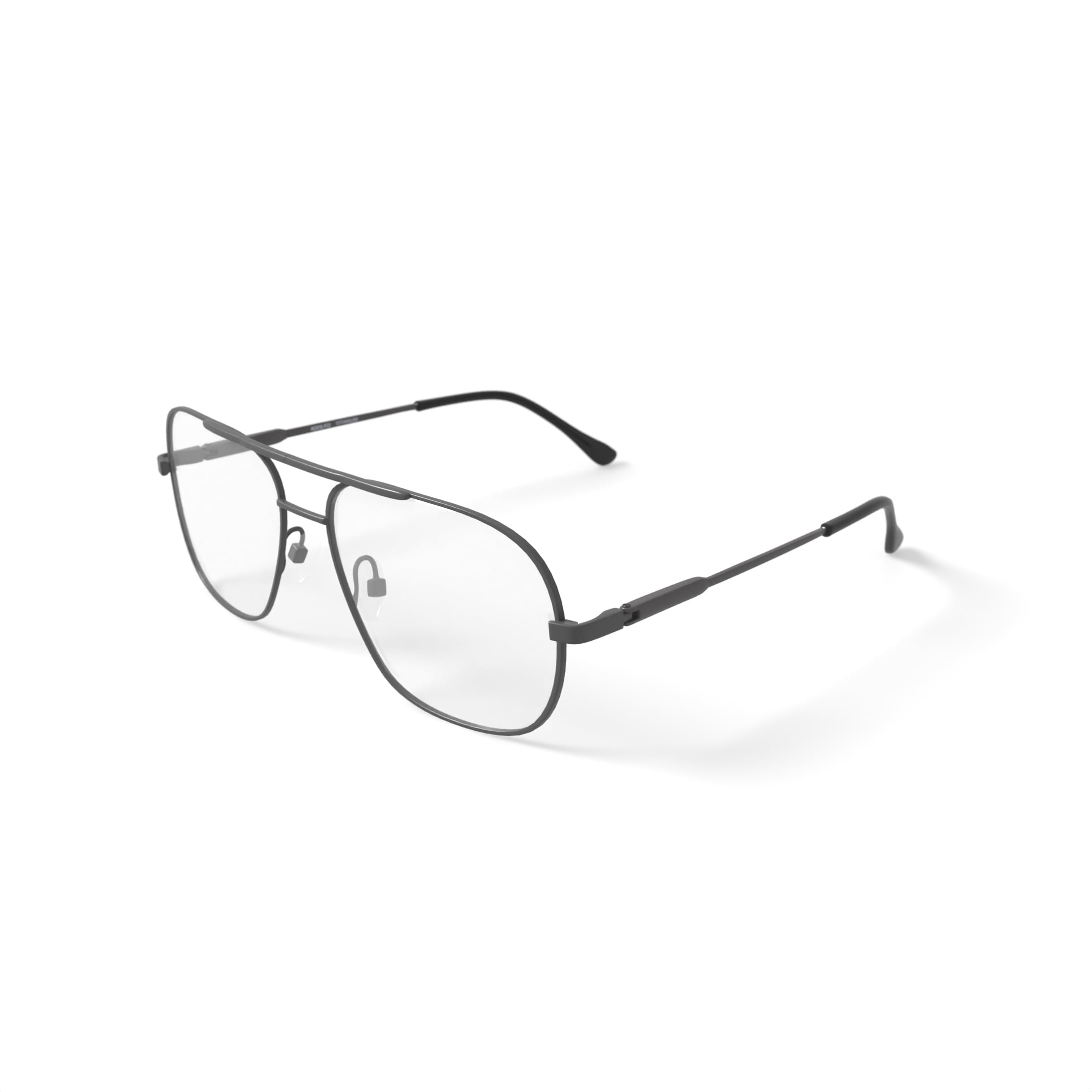 Adolfo Men's Grant Aviator Prescription Eyeglasses with Case, Gunmetal