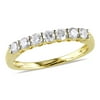 Miabella Women's 1/2 Carat T.W. Diamond 10kt Yellow Gold Semi-Eternity Anniversary Ring