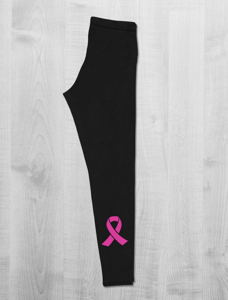 Breast cancer awareness legging ribbon stronger Stronger Black Small 