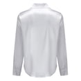 thumbnail image 3 of Yynuda Camisa ligera de satén brillante para mujer, 3 of 5