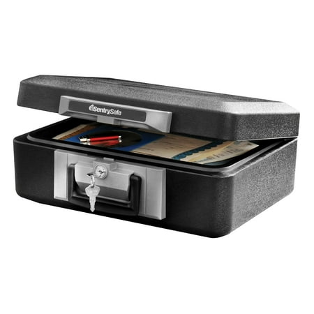 Sentry Group Security Chest - SentrySafe 0.25 Cubic Foot Key Lock Fire Protection Case Chest Safe with Handle