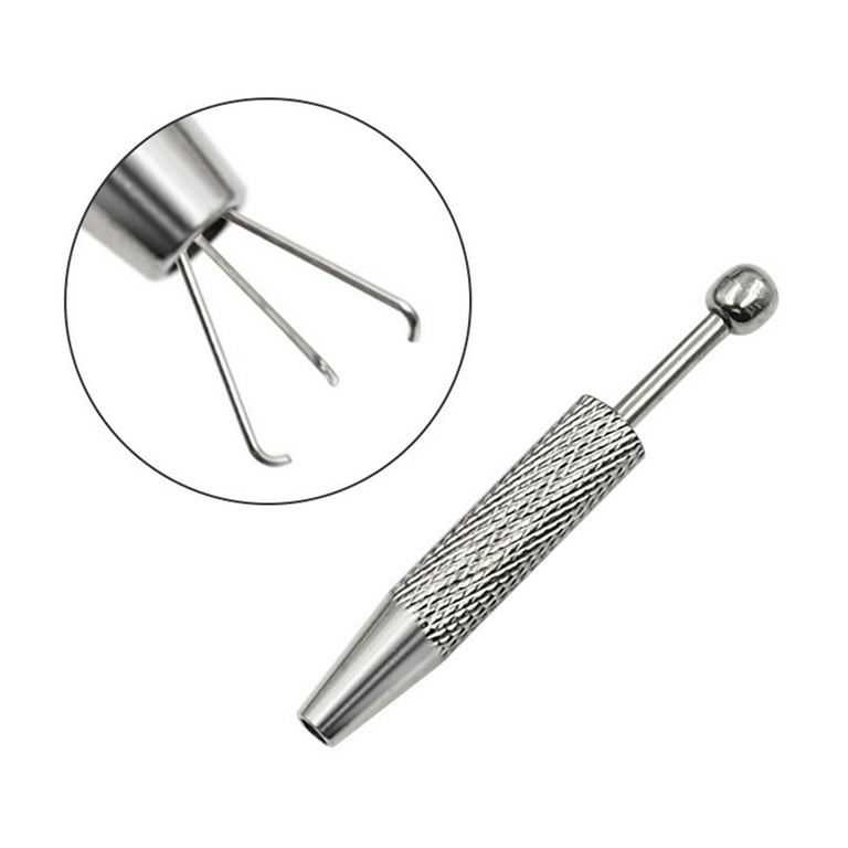  Piercing Ball Grabber Tool,Pick-Up Tool with 4 Prongs  Professional Surgical Steel Push in Syringe Type Quad Prong Small Bead  Holder Grab Ball Catcher Body Piercing-Tool : Beauty & Personal Care