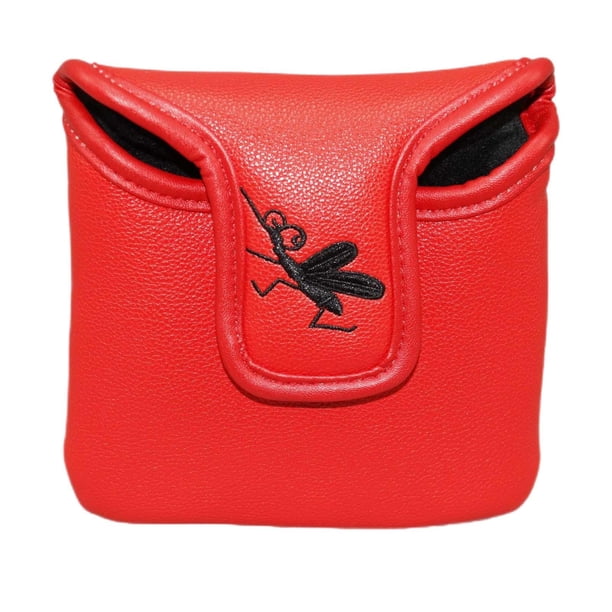 Martillo de golf Putter Head Cover Protección para la cabeza Forro interior de felpa Cuero de PU Golf Rojo