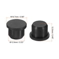 thumbnail image 2 of Tapón sólido de goma de silicona Uxcell, suave y flexible, para agujeros de 13-13.5 mm, negro, 12 piezas, 2 of 5