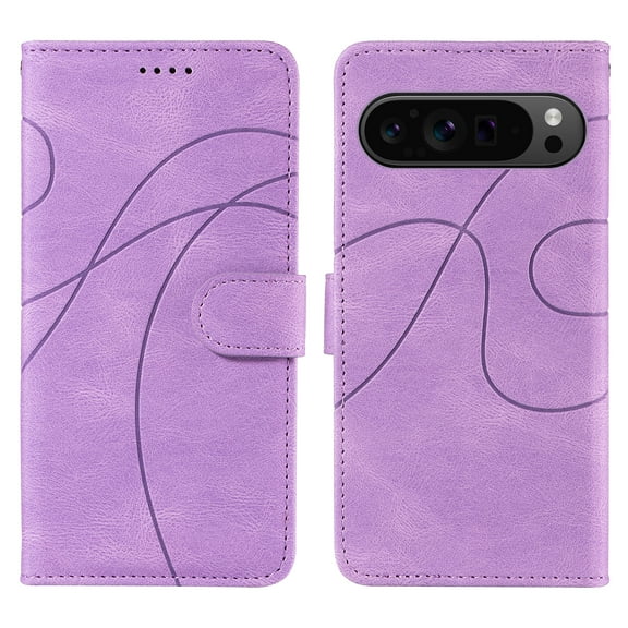 Allytechgroup Wallet Case for Google Pixel 10 Pro XL, Fllip Cover Shockproof Anti-Scratch Cards Slots Magnetic Closure Bumper Stylish Phone Case Shell for Google Pixel 10 Pro XL, Purple