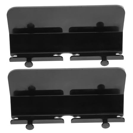 OFFIGAM 2-Pack Black Wall Mount Phone Holder Organizer with Strong Adhesive for Kitchen, Bedroom, and More