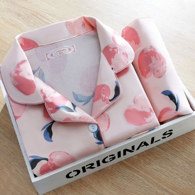 Pijama de mujer, cárdigan de primavera y otoño, pantalones de manga larga, conjunto de ropa de hogar de dibujos animados para mujer