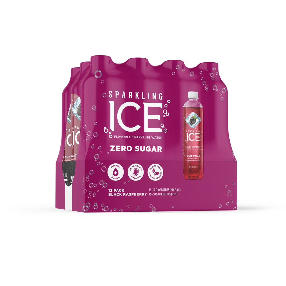 Sparkling Ice® Naturally Flavored Sparkling Water, Black Raspberry 17