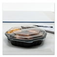thumbnail image 6 of SOLO 809014-PP94 OctaView 9.55 in. x 9.1 in. x 2.4 in. 38 oz. 3-Compartment Plastic Hinged-Lid Hot Food Containers - Black/Clear (100/Carton), 6 of 6