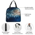 thumbnail image 4 of Salouo White Jellyfish Dansing in the Ocean for Unisex Lunch Bag Leakproof Lunch Tote Large Capacity Reusable Insulated Lunch Box Cooler Lunch Container for Work/Office/Picnic/Travel-Black, 4 of 8