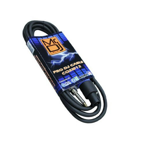 Mr. Dj CQSM12 12-Feet 1/4-Inch Male to Speakon Male Connector Professional Speaker Cable
