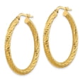 thumbnail image 3 of Auriga 14k Yellow Gold Hoop Earrings for Women(L-33.25mm, W-32.25mm), 3 of 5