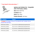 thumbnail image 2 of Ignition Lock Cylinder Set - Compatible with 1978 Pontiac LeMans, 2 of 3