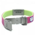 thumbnail image 4 of EpicBand Duo Medical Alert ID Bracelet for Kids, Teens , Adults. Reversible, Custom Engraved. Free Shipping - Green / Pink, 4 of 7