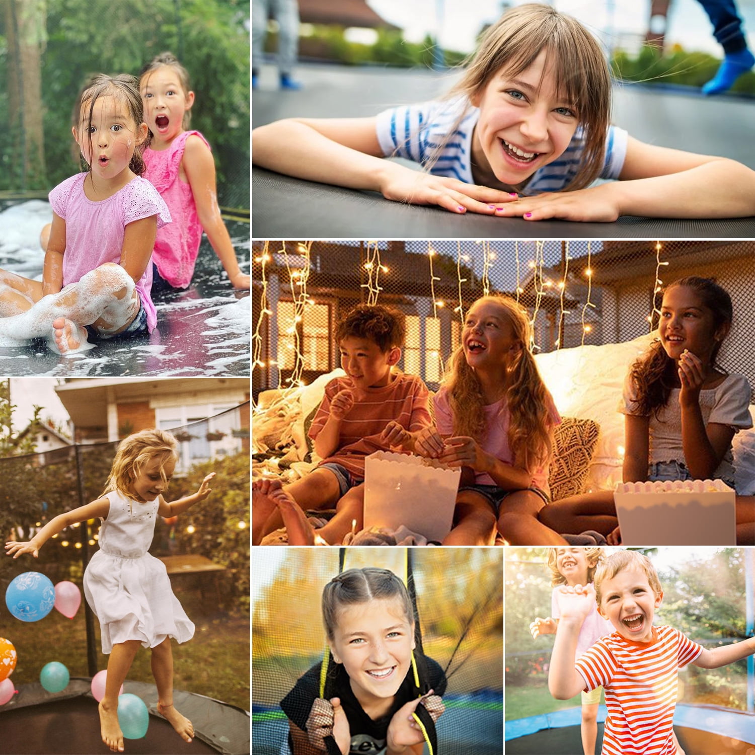 10FT Kids Trampoline w/Safety Enclosure Net, Spring Pad, Ladder , Heavy Duty Steel Frame, Waterproof Jump Mat, Jump Trampoline for Indoor/Outdoor, Backyard Trampoline, Great Gifts for Kids