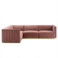 thumbnail image 5 of Conjure Channel Tufted Performance Velvet 4-Piece Sectional-EEI-5847-GLD-BLK, 5 of 5