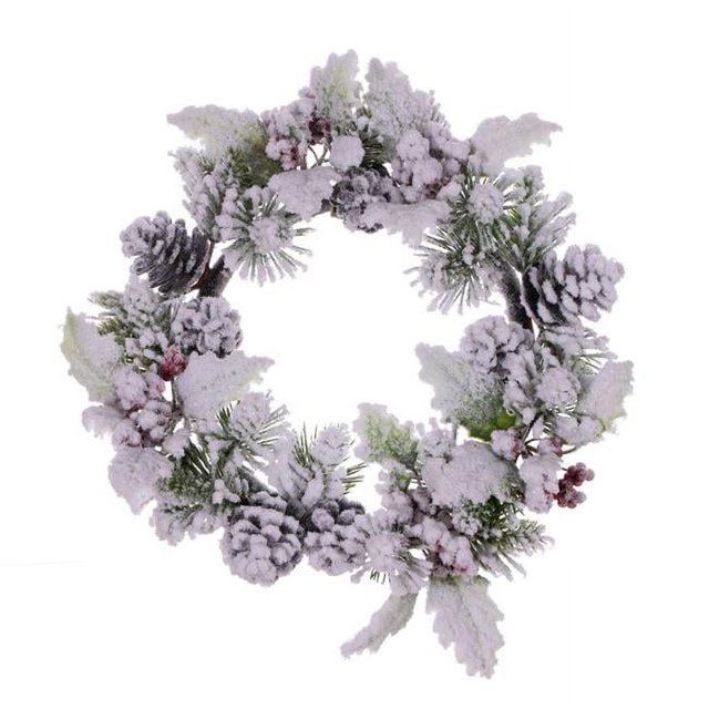 Vickerman FNT223112 12 in. Berry & Pinecone Wreath, Frosted
