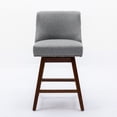 thumbnail image 5 of LEGAHOME Bar Stools Set of 2, 26” Swivel Counter Height Bar Stools with Soft Foam and Steel Spring Core, Modern Bar Stools with Wood Legs for Kitchen Island, Bar, Dining Room, Gray, 5 of 9