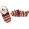 Zigzag Knit Slipper Socks