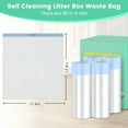 thumbnail image 3 of ACDANC 60 Count Waste Bags for Self Cleaning Cat Litter Box, 17.8 x 17.8 inches Replacement Extra Large Liners, 4 Rolls of Drawstring Trash Bags for Robot Automatic Litter Boxes (60 Counts/4 Rolls), 3 of 4