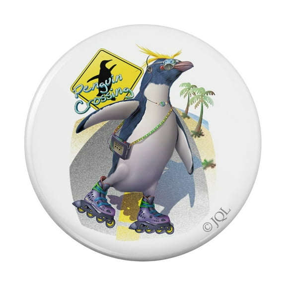 Penguin Crossing Sunglasses Kitchen Refrigerator Locker Button Magnet