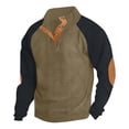 thumbnail image 1 of pstuiky Camisas de invierno de manga larga para hombre, Suéter informal de patchwork para hombre, blusa abotonada con cuello alto y manga larga a la moda camisetas de hombre xxxl, 1 of 6