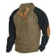 thumbnail image 1 of pstuiky camisetas de manga larga para hombre, Suéter informal de patchwork para hombre, blusa abotonada con cuello alto y manga larga a la moda camisetas de hombre m, 1 of 6