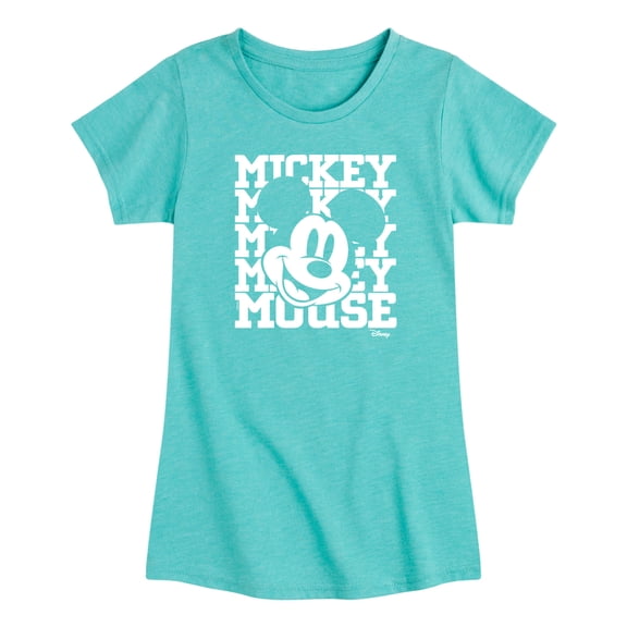Disney - Mickey Repeat - Toddler Girls Fitted Short Sleeve T-Shirt