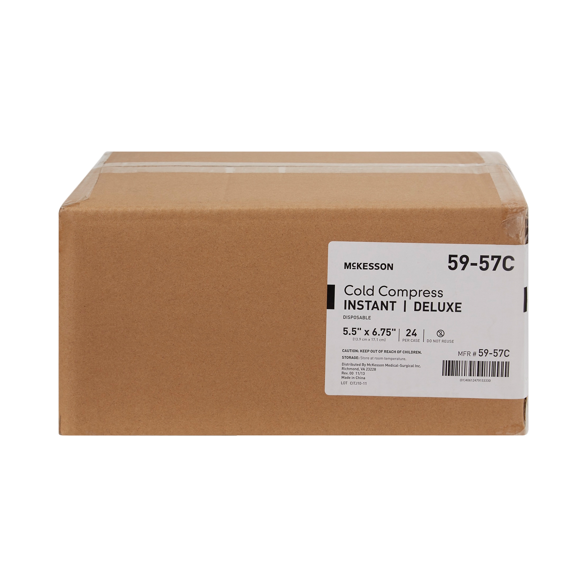 McKesson Cold Compress for Injury, Instant Cold Pack, 5 1/2 in x 6 3/4 in, 1 Count, 24 Packs, 24 Total