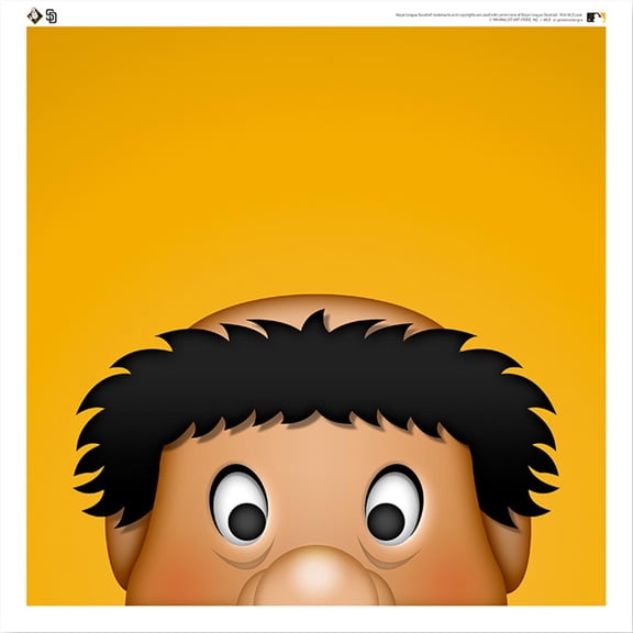 The Swinging Friar San Diego Padres 12'' x 12'' Minimalist Mascot Poster Print