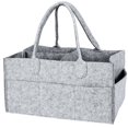 thumbnail image 1 of Diaper Bag Foldable Baby Diaper Caddy Organizer, Portable Nursery Storage Basket with Changeable Compartments (Light Gray), 1 of 5