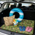 thumbnail image 2 of Jeiento Pine Bell Christmas Car Trunk Mat Size 29" x 39" All Weather Cargo Liner Non Slip Backing Stain Resistant Floor Protector for Sedan SUV Hatchback, 2 of 7