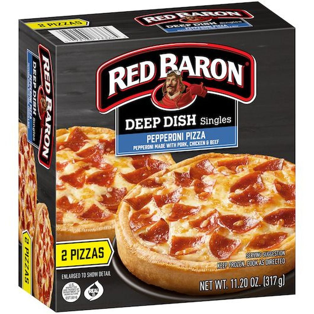 Red Baron Deep Dish Singles Pepperoni Pizza, 11.2 Ounce -- 12 per case.