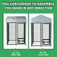 thumbnail image 7 of BOSSIN 4x4x6 FT Heavy Duty Large Dog Kennel Playpen Outdoor with Secure Lock, 7 of 7