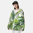 thumbnail image 5 of Sigee Watercolor Green Tropical Print UPF50+ Men's Sun Protection Hoodie Shirt SPF UV Shirt Long Sleeve Fishing Outdoor Lightweight, S-3XL, 5 of 9
