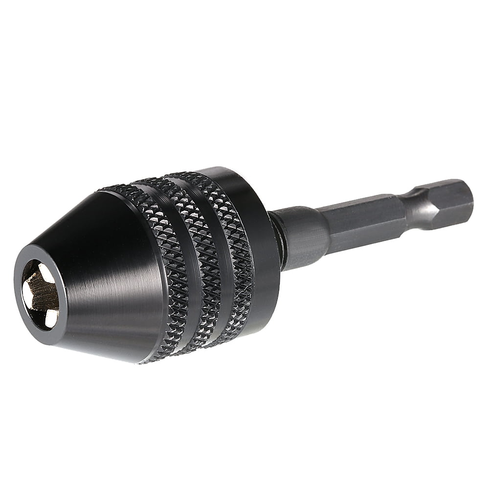 0.6-8mm Keyless Drill Bit Chuck Adapter With 1/4" Hex Shank For Impact Driver 