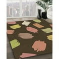 thumbnail image 3 of Ahgly Company Machine Washable Indoor Square Transitional Bronze Brown Area Rugs, 4' Square, 3 of 7