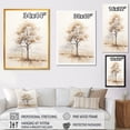 thumbnail image 4 of Designart "Minimalist Landscape in African Beige II" Floral Canvas Wall Art - Global Beige Tree African Entryway Wall Art, 4 of 6