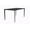 Clear, variant on LeisureMod Avo 55" Dining Table, Mid-Century Modern Rectangular Table with Black Aluminum Legs, Fixed Height Dining Table with Sturdy Straight Legs for Dining Room and Kitchen (Clear)
